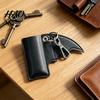 Durable Faux Leather Charm Lip Balm Case Bat Keychain, Lipstick Chapstick Punk Protective Personalized Bag Keychain Gift Sleeve Charm, Car Key