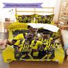 Borussia Dortmund Team Players Collage Print 3‑Pieces Duvet Cover Set Soccer Sports Bedding Bedroom Home Decor Without Pillow Core Comforter