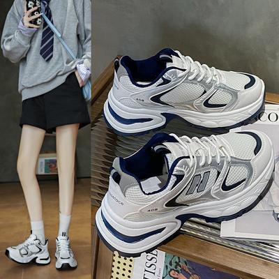 Thick-soled Dad Shoes for Women In the Summer of 2025, New Popular Soft-soled Lightweight and Versatile Breathable Mesh Running Sneakers