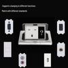 Silver Black Hidden Floor Socket - UK/Thai 15A, US Standard, Six-Hole Floor Power Outlet