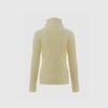 REEMNIK High-Neck Two-Way Zip-Up Ribbed Knit Top [Yellow]