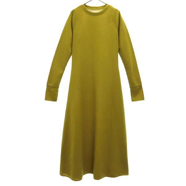 

unused Agawd Long sleeve Long dress F yellow Women Used