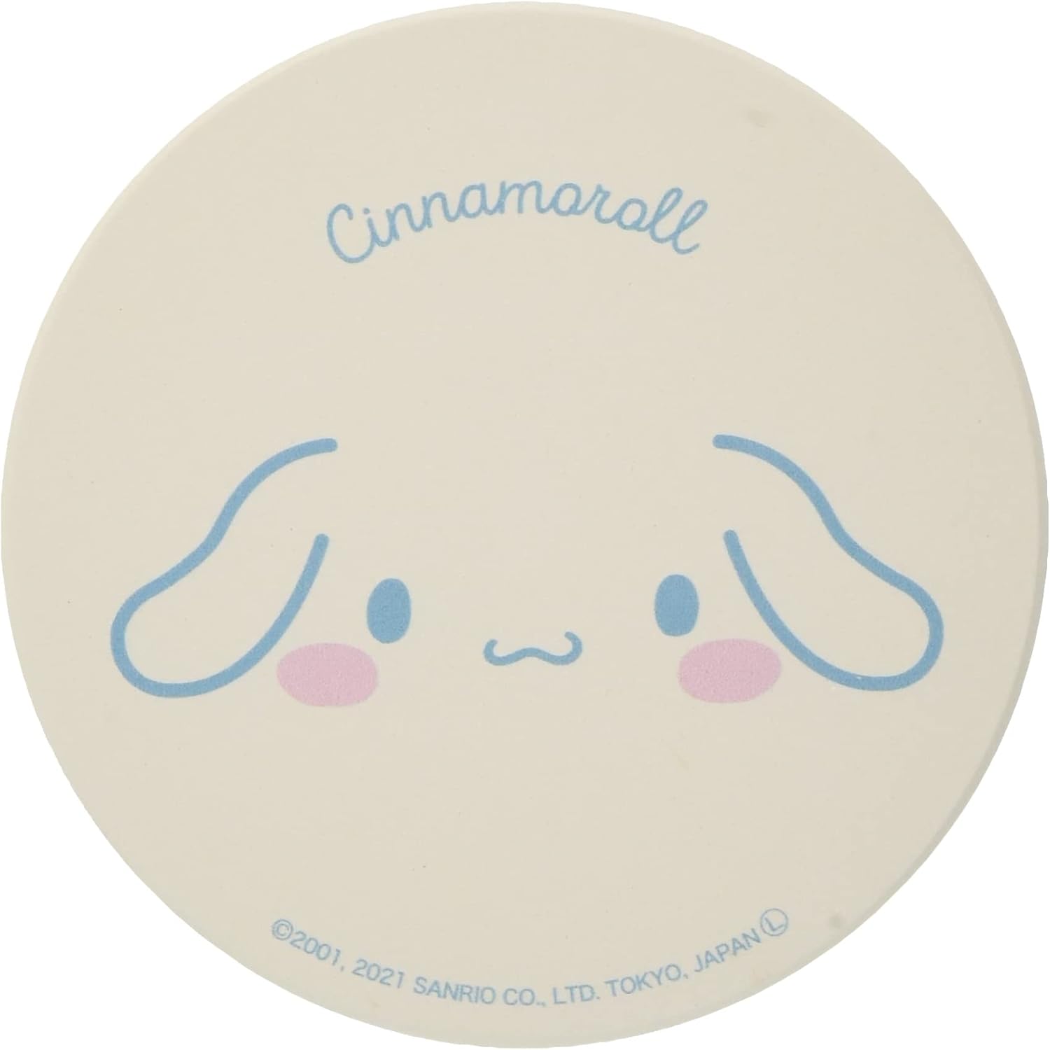 Kaneshotouki Sanrio 493515 Cinnamoroll Ceramic Water Absorption Coaster Diameter 3.5 inches (9 cm) Face cinnamoroll