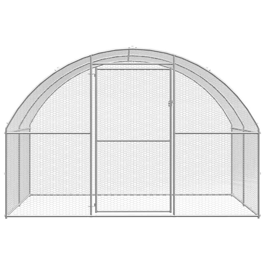 Vidaxl Outdoor Chicken Coop, 3X12X2 M, Galvanized Steel