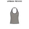 UR Women's Contrast Stripe Halter Backless Sleeveless Vest