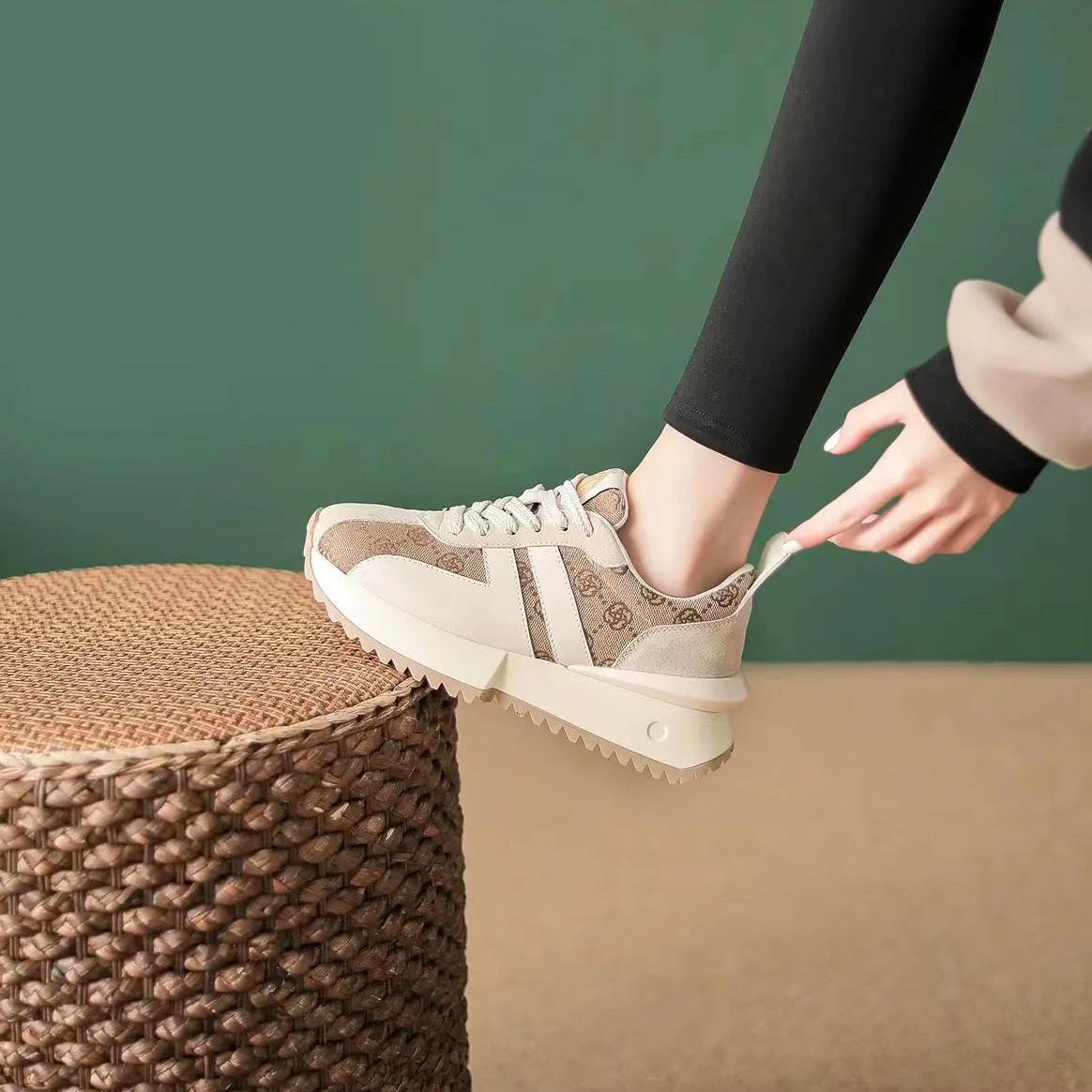 

Повседневная женская обувь, весенне-осенние женские кроссовки на платформе со шнуровкой, модная повседневная дышащая спортивная обувь Zapatos De Mujer 40 хаки