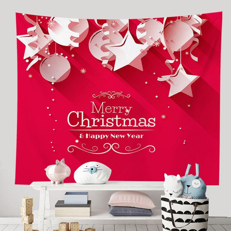 С Рождеством красный с Новым годом гобелен фон спальня гостиная персонализированная — фото 21