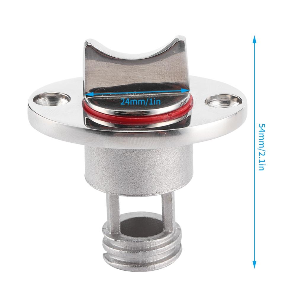Stainless Steel Marine Garboard Drain Plug Polished Finish Screw Type Boat Drain Plug Hole Ornament Screw Thread Plug Yacht