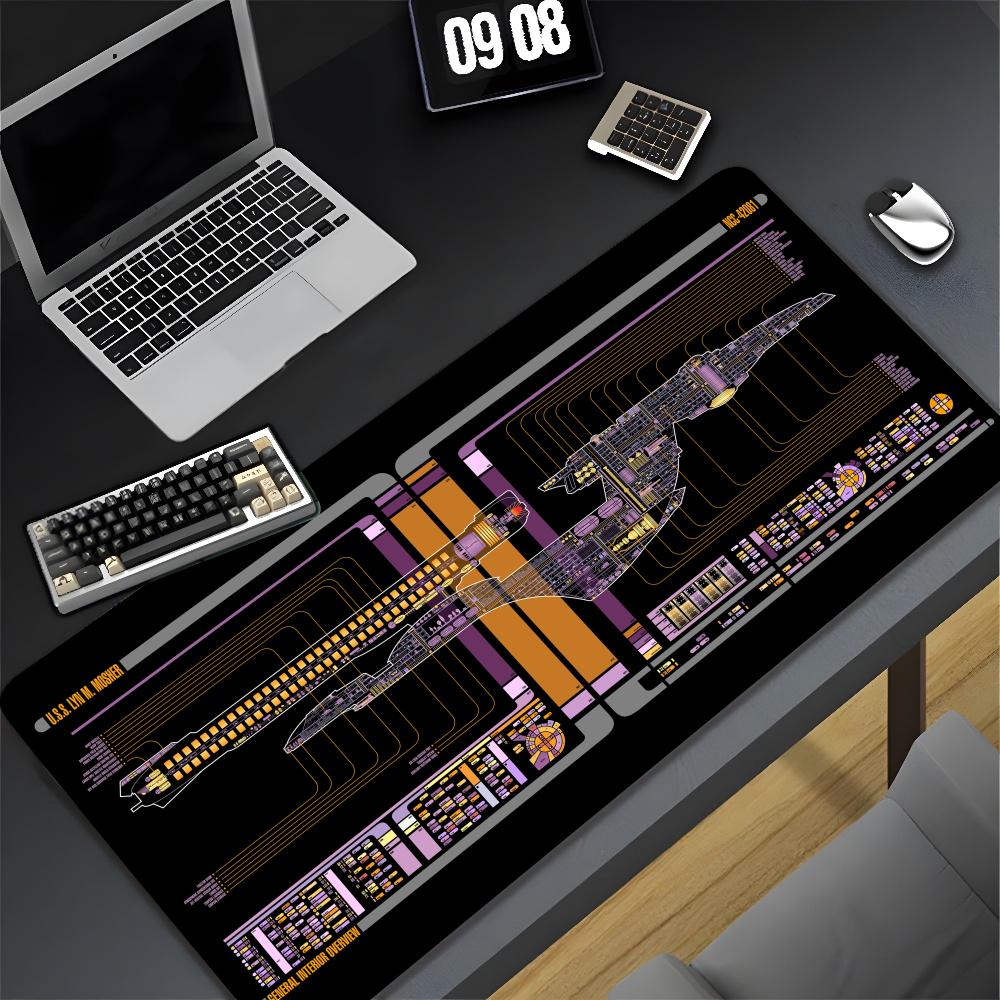 Star MovieT-Trek Clear Mouse Pad XXL Gamer Gaming PC Computer Otaku Locking Edge DIY Customized Photo Laptop Notebook Desk Mat