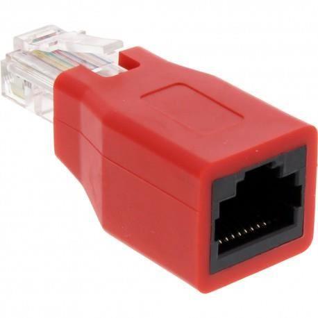 Inline® crossover adapter, rj45 femelle, court
