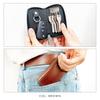 Tochigi Leather Key Round Genuine Smart Key Key Cowhide Key Key Dark Brown [leo&aoi] Case, Shape, Leather, Zipper, Key, Ring, Holder, Slim, Compact,