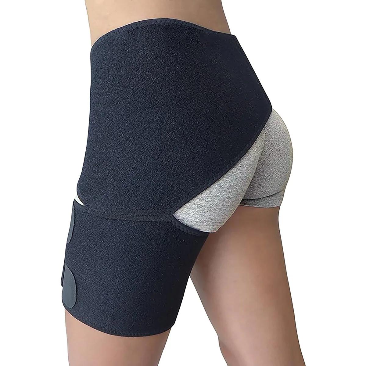 Hip Brace For Sciatica Pain Relief - Thigh Compression Sleeve Compression Support Wrap,Pulled Thigh,Groin Injury,Sciatica Nerve One Size