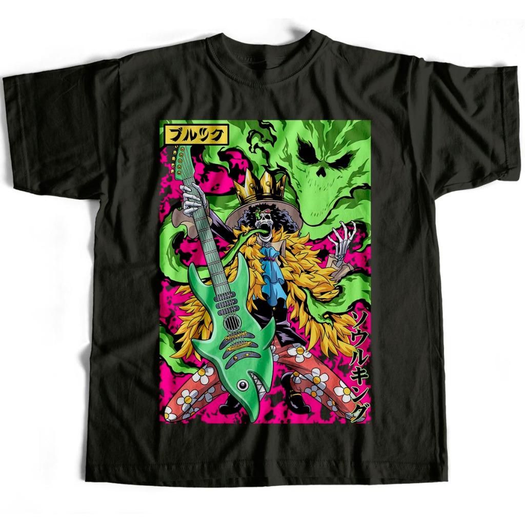 

Японское аниме ONE PIECE БРУК Мужская Женская Летняя Футболка Харадзюку Ретро С коротким рукавом Свободная Оверсайз Повседневная Удобная Y2k Топ S