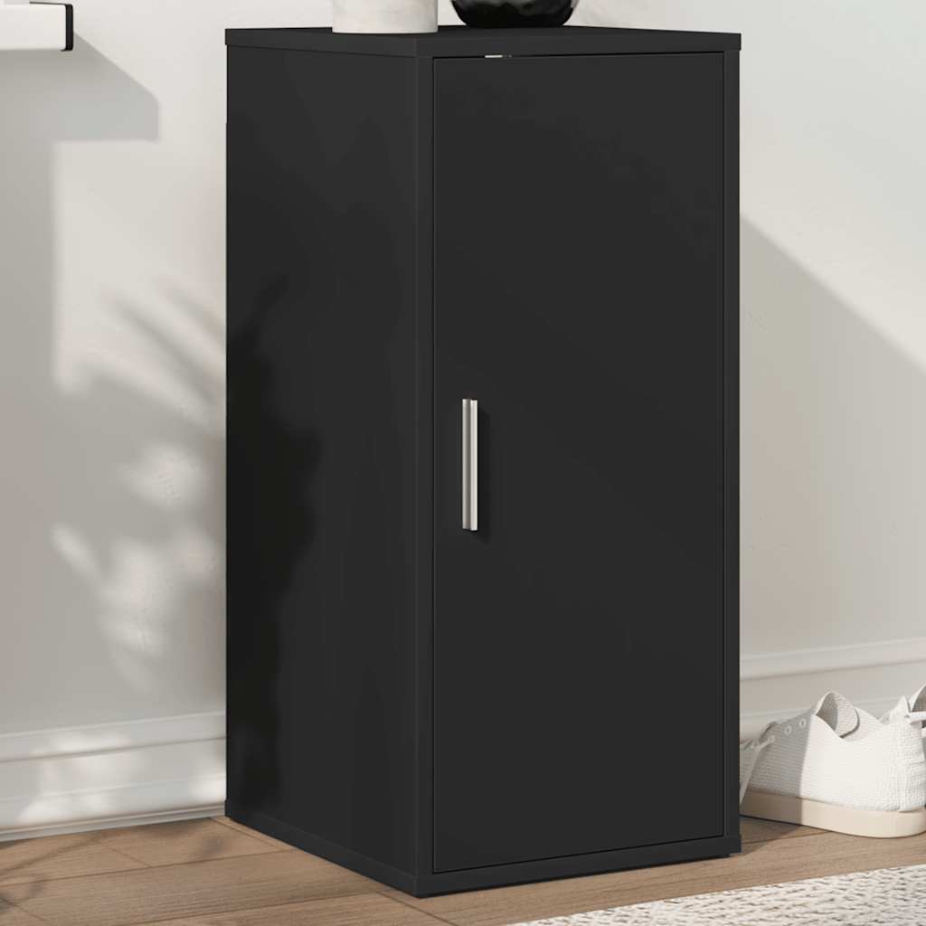 Shoe Cabinet Black 32x35x70 Cm Particleboard
