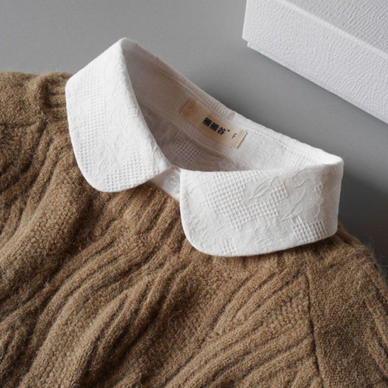 Červený károvaný odnímatelný límec pro dětské svetry a mikiny