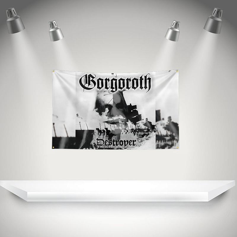 B-borgoroth Flag Rock Music Band Banner HD Printing Tapestry Exhibition, Music Band Fans, Garage Decor