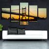 5Pcs 5 Pieces Canvas Wall Art Poster and Print Living Room New York Bridge No Framed Paintings Home Decor Abstract 5 Panel