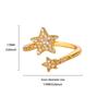 Full Diamond Inlaid Multilateral Star Ring Opening Adjustable Female Geometry Light Luxury Simple Zircon Ring New