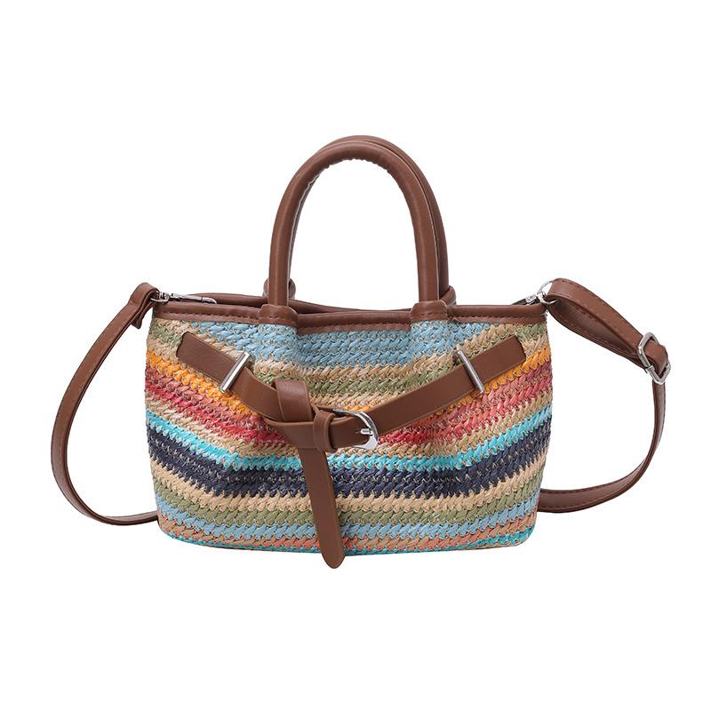 Female Messenger Bag Seaside Vacation Simple Casual Woven Bag Summer New Tote Beach Bag
