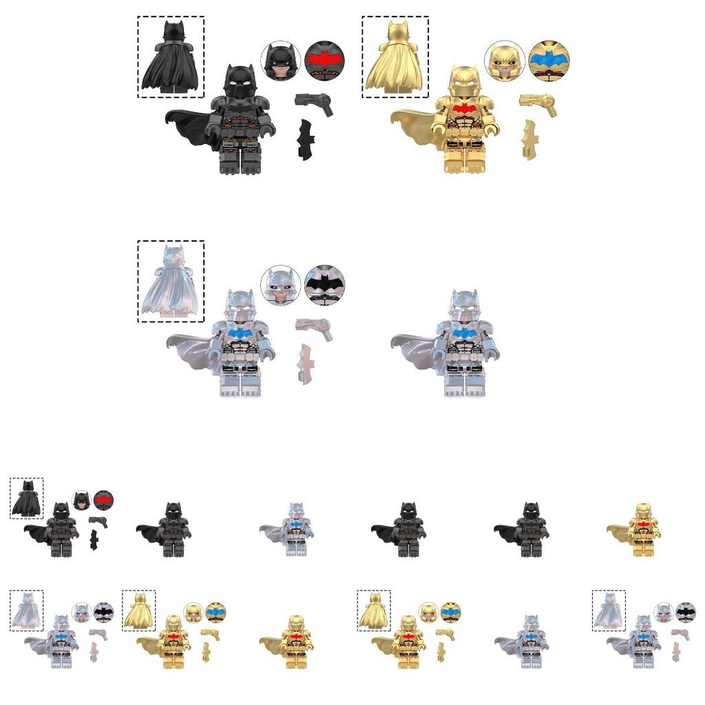 Superhero Series Thermos Black And White Batman Assembly Building Block Toys Diy Educational Game