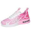 Air Cushion Women's Shoes Running Shoes Flying Woven Mesh Shoes Lace-up Size Sports Shoes Women's Flat Bottom Shock Absorption Casual Shoes Large Size