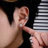 Zircon Ear Stud Earrings with Subtle Inlay - Simple Yet Elegant, Fashionable and Grand - Men's Ear Ring Accessories with A Refined Style