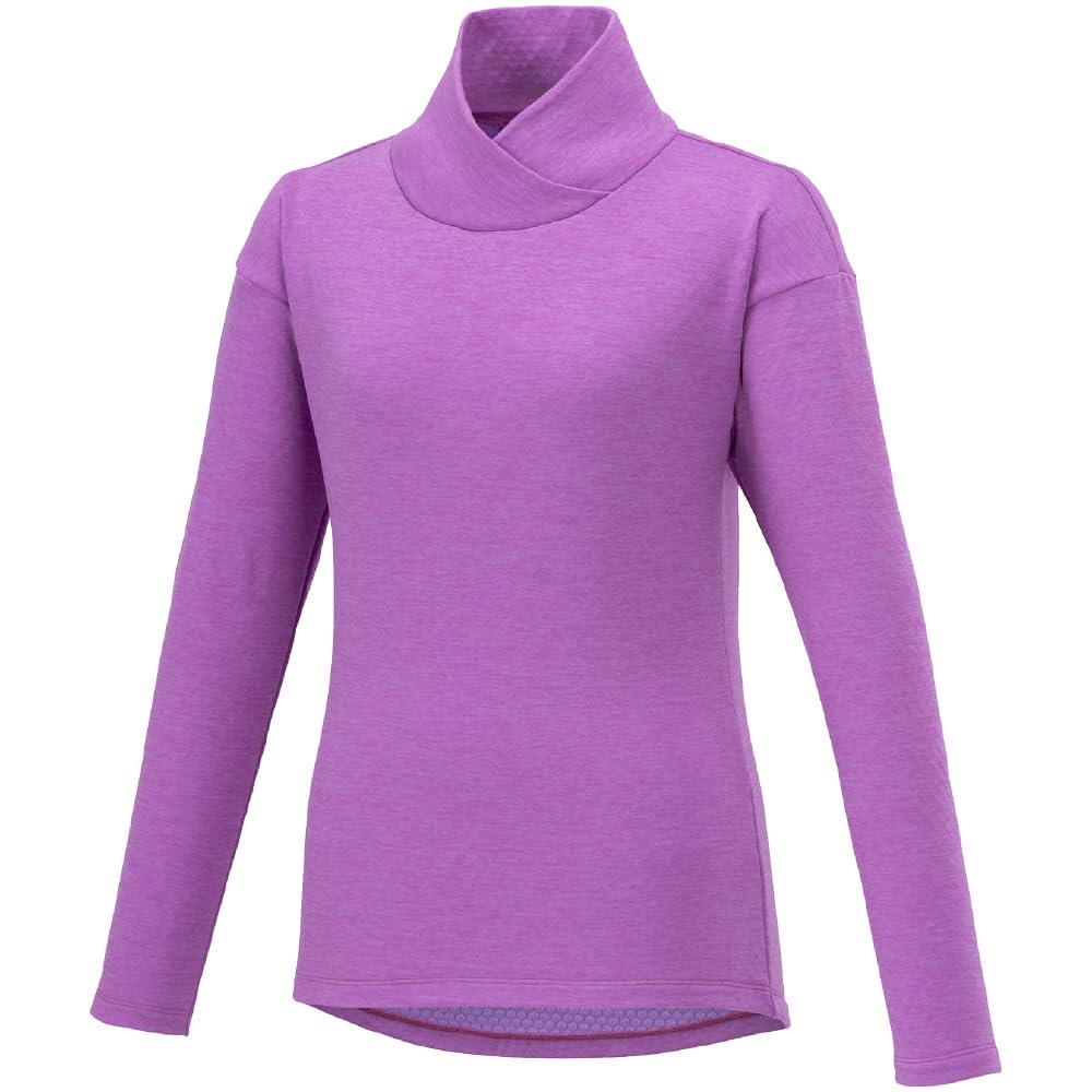 Mizuno Stretch Fleece Training High Long Vivid Orchid Size M Women's Shirt, Neck, Sleeve, Heather, (Product Code 32MAA840)