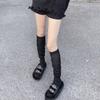 1 Paar Vier-Jahreszeiten-Stapel-Socken Damen Unifarben Stapelbare Socken Beinbekleidung Atmungsaktiv Langer Stil Kniehohe Socken