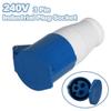 240V 16A 3-Pin Blue On-site Industrial Socket Male/Female IP44 2P Grounded