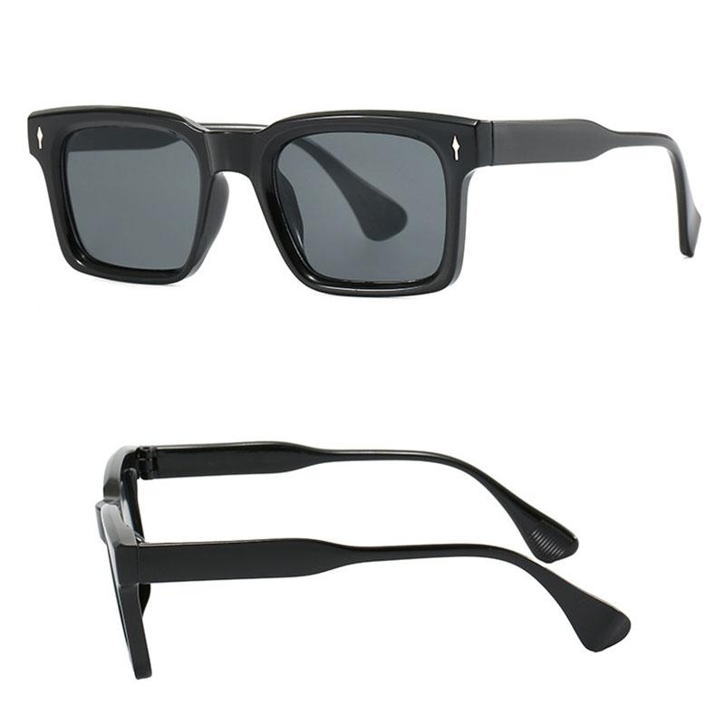 

Неполяризованные Мужские Квадратные Солнцезащитные Очки с Заклепками-Стрелками, Маленькая Оправа, Панк, Женские Популярные Тренд Солнцезащитные Очки серый/чёрный