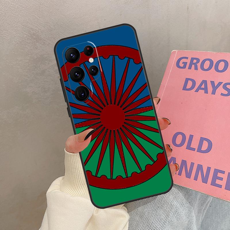 Gypsy Romani Roma Flag Case For Samsung Galaxy S24 FE S21 FE S20 S22 S23 S25 Ultra S9 S10 Plus S25 FE Cover Coque