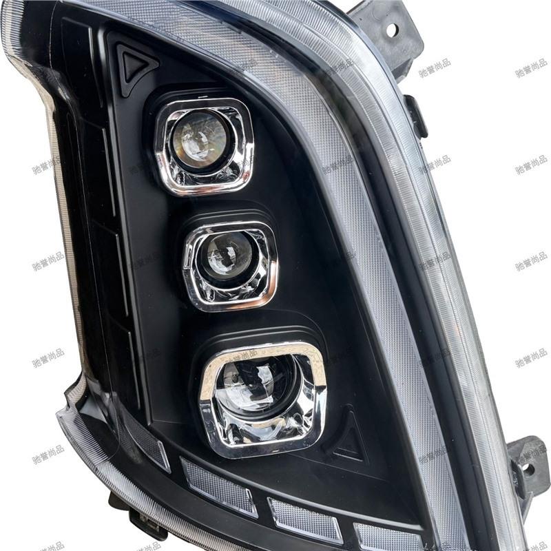 Compatible Headlight Assembly for Liuzhou Chenglong H5, H7, M3, M5 Models Black Gold Left