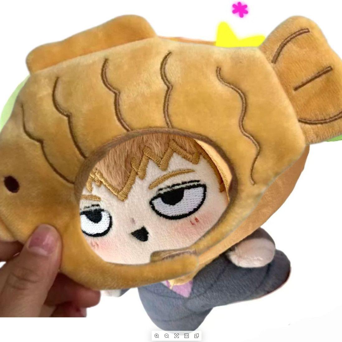 Gefüllte 10cm Mob Psycho100 Kageyama Shigeo Reigen Arataka Großer Kopf Baumwollpuppe Verkleidbares Plüschtier für Rucksack-Schmuck Schlüsselanhänger 10cm