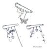 Broche Élégante avec Étoile Cœur Nœud Papillon Chaîne Accent Insigne Argenté Tendance Broche Accessoire pour Collectionneurs