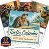 Creative Gift for Turtle Lovers 2025 Themed Wall Calendar, 12 Month Hanging Planner with Thick Decorative Animal Art Calendar Cotton Pulp Paper