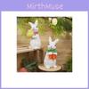 Rabbit Resin Sculpture With Angel And Carrot For Seasonal Home Decor