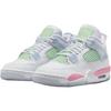 Jordan Air Jordan 4 Mid Top Children's Basketball Shoes White/Pink/Green Unisex IB7068-100