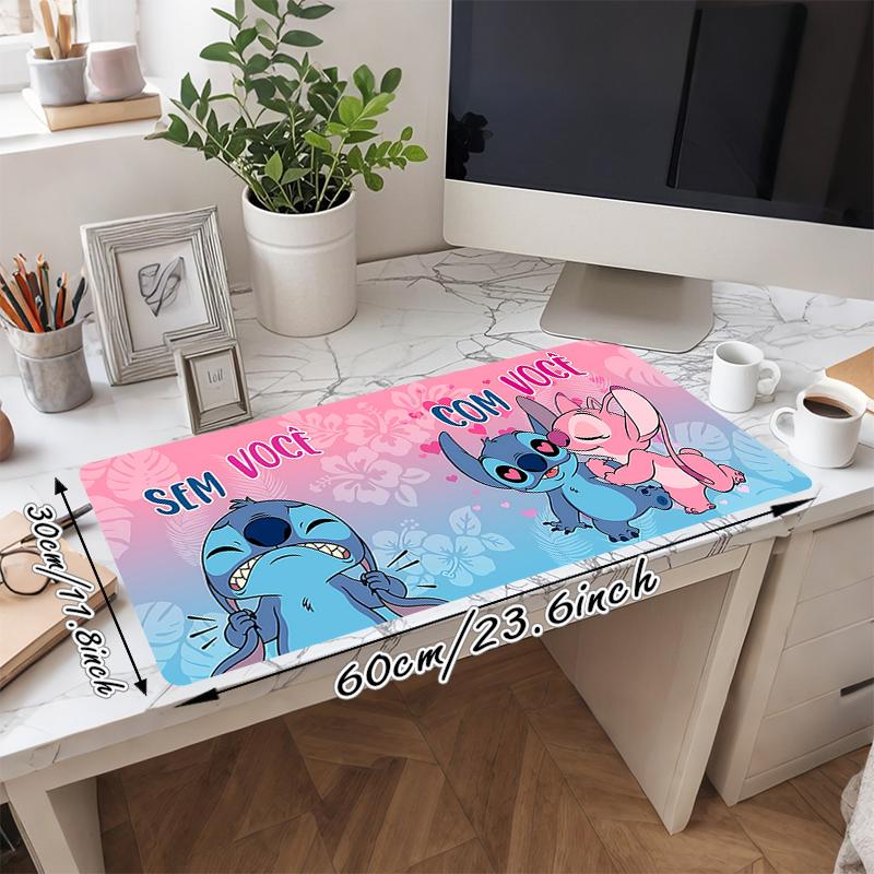 1Pc Lilo Stitch Adventure Gaming Mouse Pad Keyboard Desk Mat Non-slip Rubber Lock Edge Waterproof Computer Mousepad for Office Home Decor Y1715