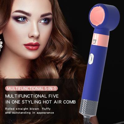 5-In-1 Hair Dryer Kit with 5 Attachments 600W Professional Electric Hair Styler Dryer Curling Iron Straightening Brush Portable Travel Women