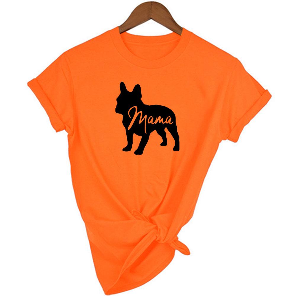 French Bulldog Mama Print T Shirt For Dog Owners Dog Mom Pet Lover Mom Life Mother