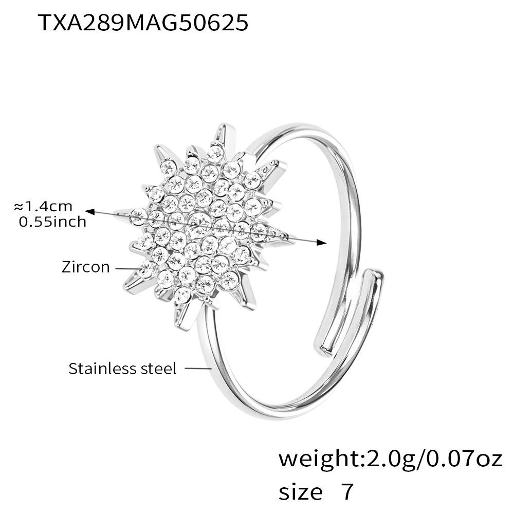 Qiong Yao Super Sparkle 5A Zircon Double Layer Clavicle Chain Bracelet & Ring Set - Minimalist Design