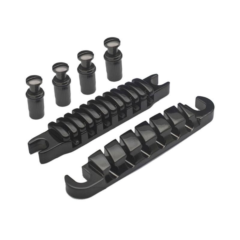 Zinc Alloy Split Guitar Bridge Playability Bridge Tailpiece Replacement Split Guitar Bridge Tailpiece Easy to Install
