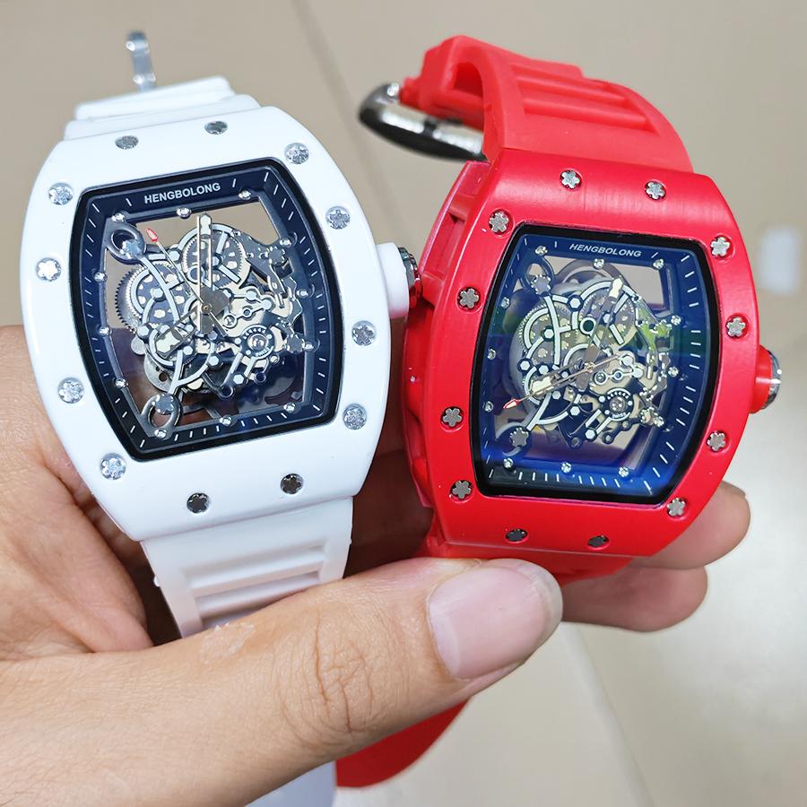 Luxury Men’s Quartz Wristwatch for Man Hollow Style Automatic Watches Male Mechanical Watch Calendar Sports Waterproof