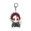 Anime Demon Slayer Kimetsu No Yaiba Llavero Anillo Dibujos Animados Kamado Tanjirou Kamado-Nezuko Tomioka Giyuu Figura de Acción Modelo Regalo