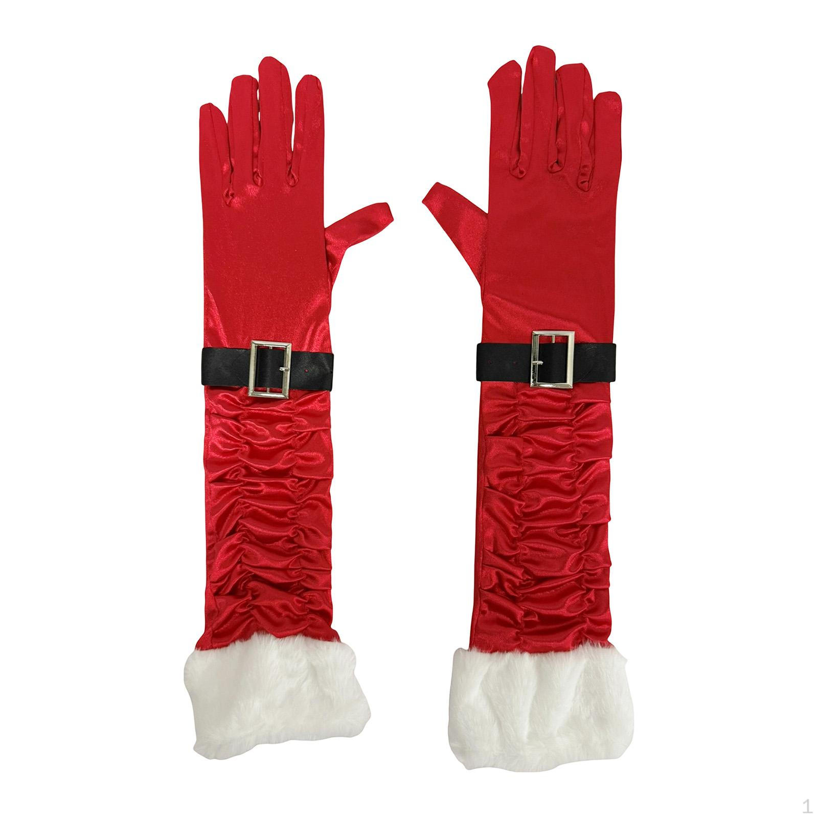 

Красные рождественские перчатки для костюмированной вечеринки, удобные для Хэллоуина, свадьбы, чаепития