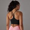 Seamless Knit Thread Double Layer Yoga Vest Sports Running Fitness Beauty Back Yoga Top for Women