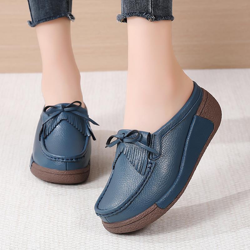 

Women Height Increase Sandals Platform Loafers Red Slip on Slippers Casual Clogs Black Leather White Shoes for Mother 39 синий