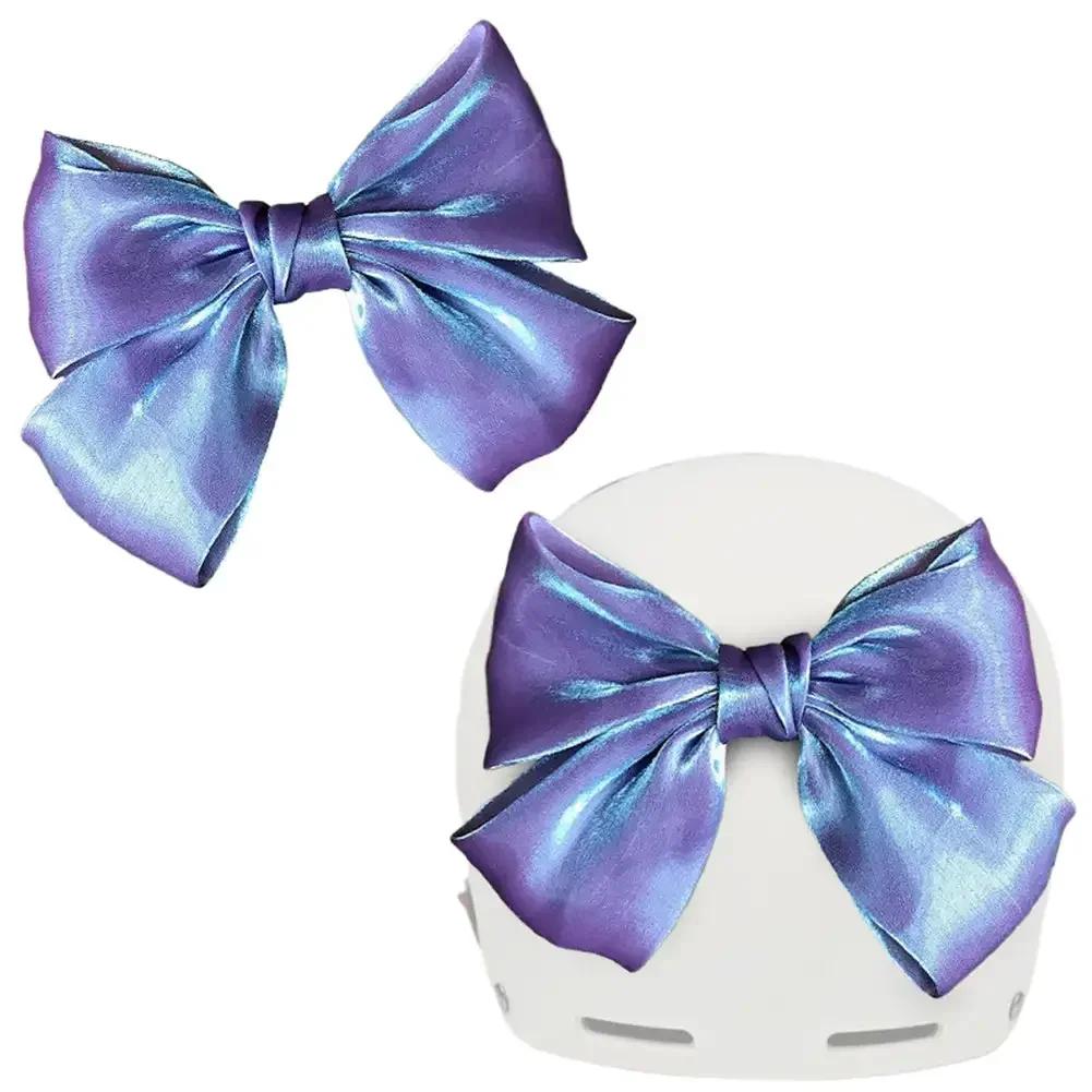 Motorcycle Electric Bike Helmet Silks and Satins Bow Style for Car Body Helmet Decoration Accessories Bowknot For Girl Women