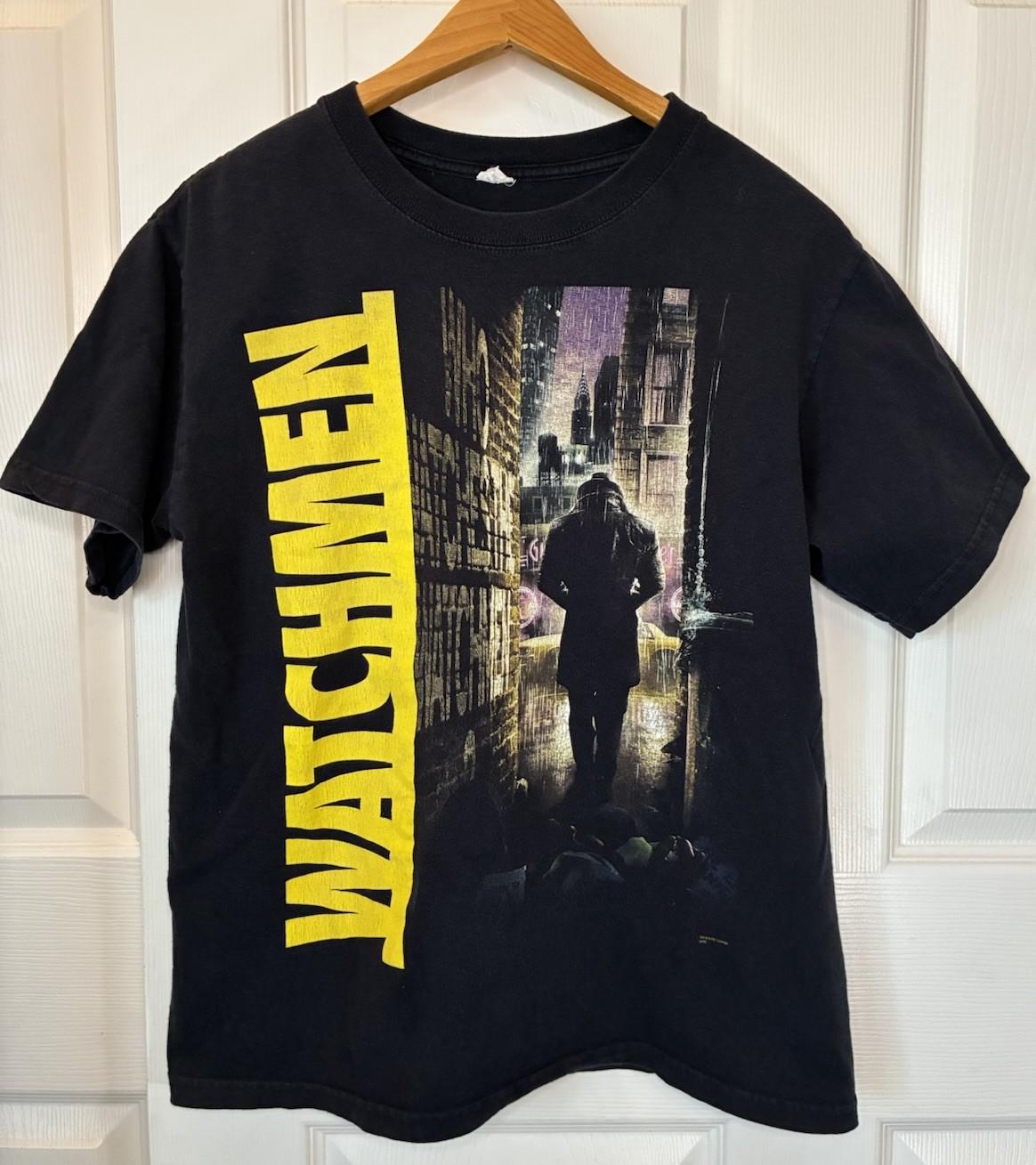 Vintage Watchmen Movie 2009 Rorschach Quote T-Shirt Y2K Size Medium DC Comics TM Unisex T-Shirt S