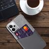 For Realme 14 5G Case PU Leather Cloth Texture Hard PC Phone Cover with Card Holder